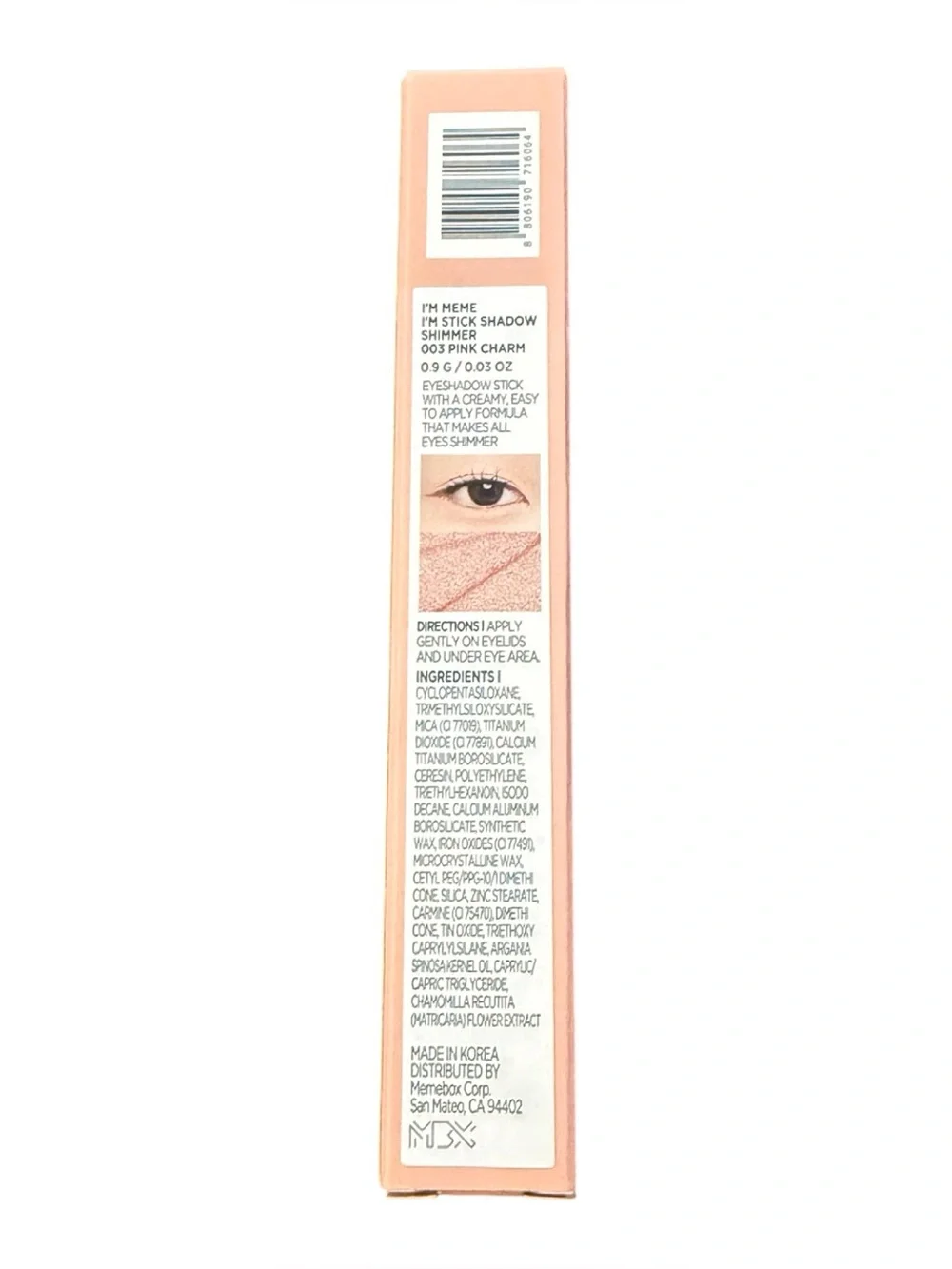 Shimmer Stick Shadow Creamy Rose Gold Eyeshadow Stick